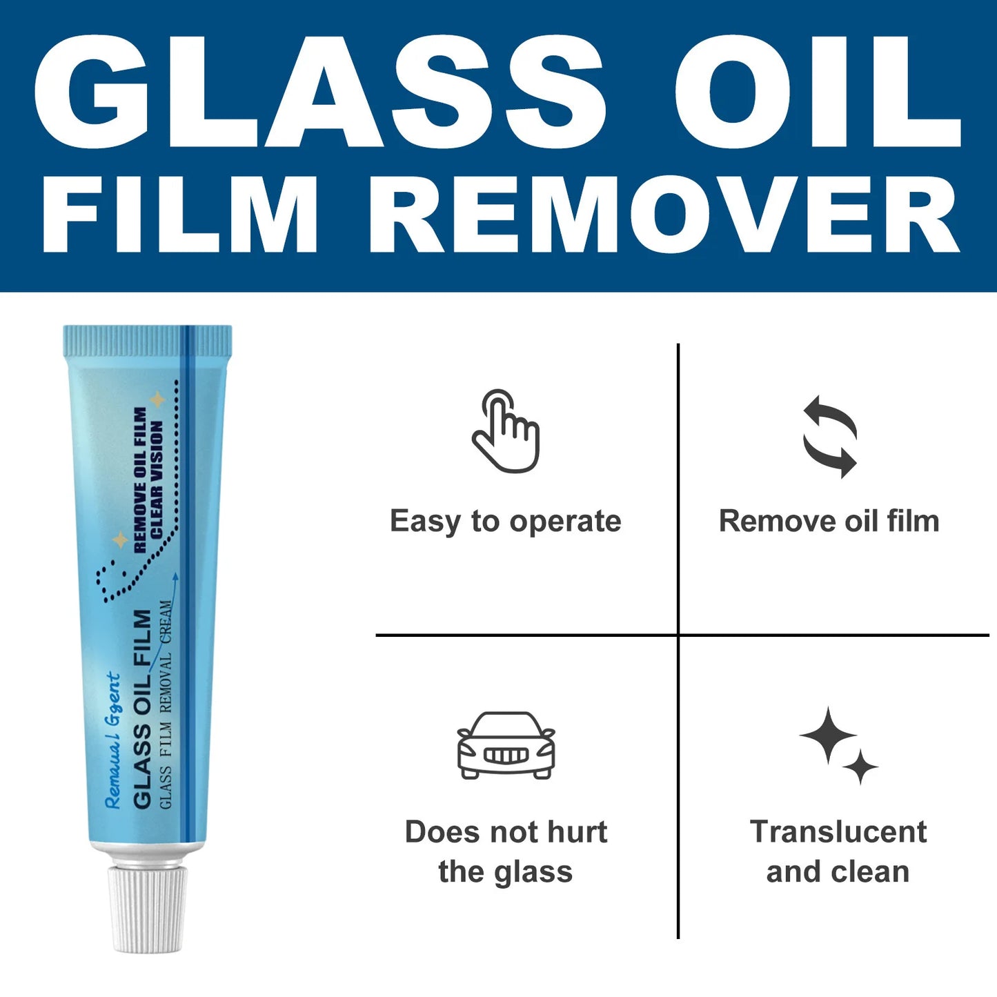 RayHong Car Glass Oil Film Remover | Streak-Free Clarity 30g