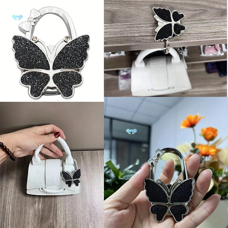 Butterfly Purse Hook – Foldable Handbag Table Hanger for Women