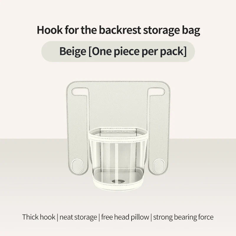 Car Headrest Cup Holder & Backseat Organizer with Hooks