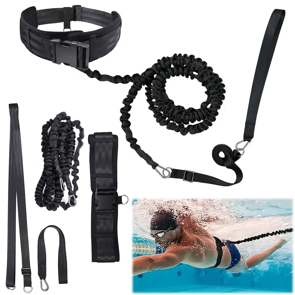 Swim Training Resistance Belt – Stationary Pool Swim Tether Peaceful Pleasures Health and Wellness United States