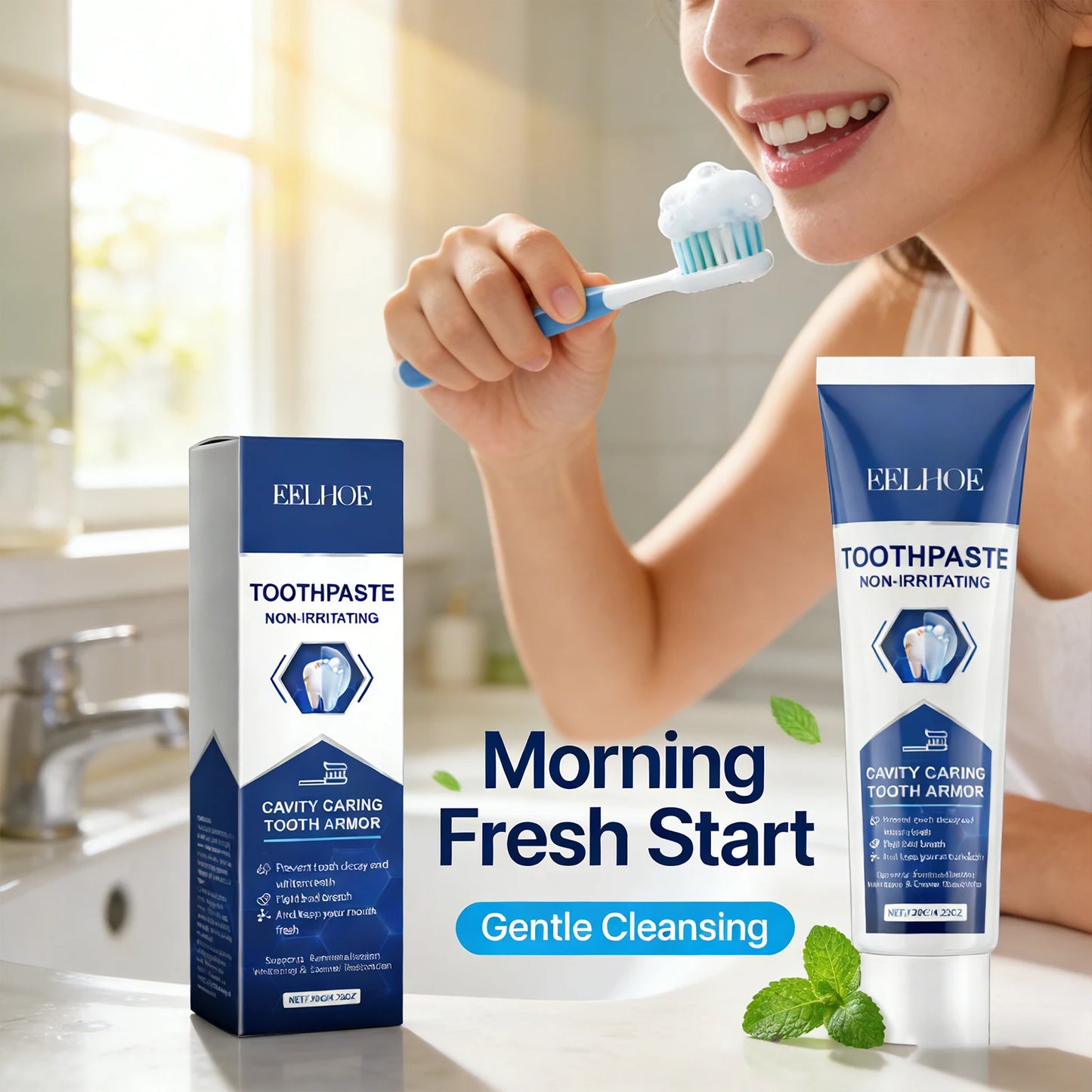 Cleaning Toothpaste Effectively Remove Dental Plaque Inhibit Bacterial Growth Prevent Tooth Decay Teeth Brighten Care Toothpaste Peaceful Pleasures Health and Wellness