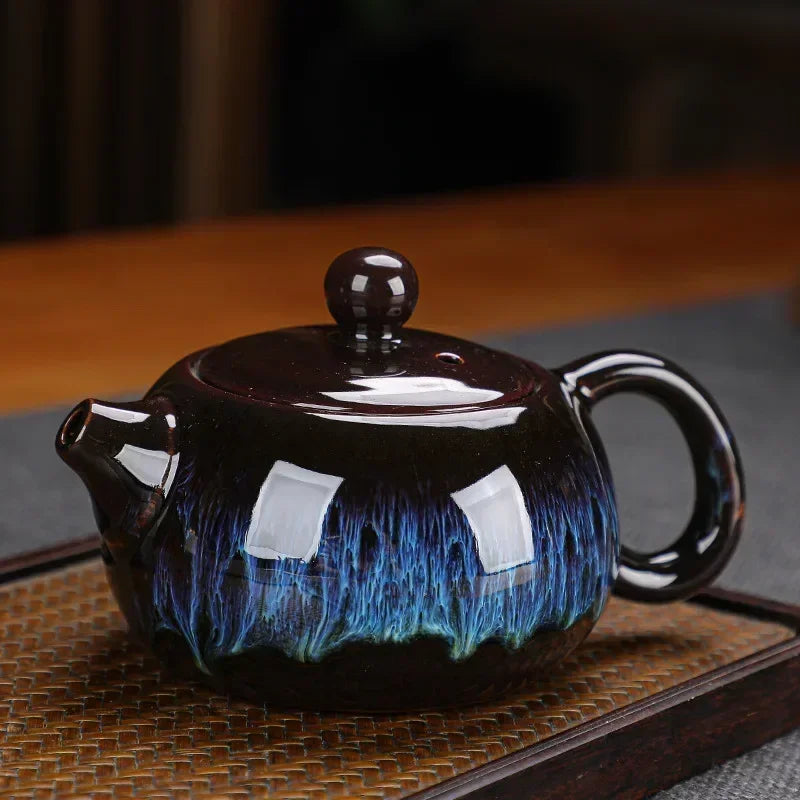 Classical Design Teapot Sets Gift Bag Drinkware Tea Sets Hand Painting Country Ceramic Chinese Tea Set Cup And Tea Pot Set Peaceful Pleasures Health and Wellness