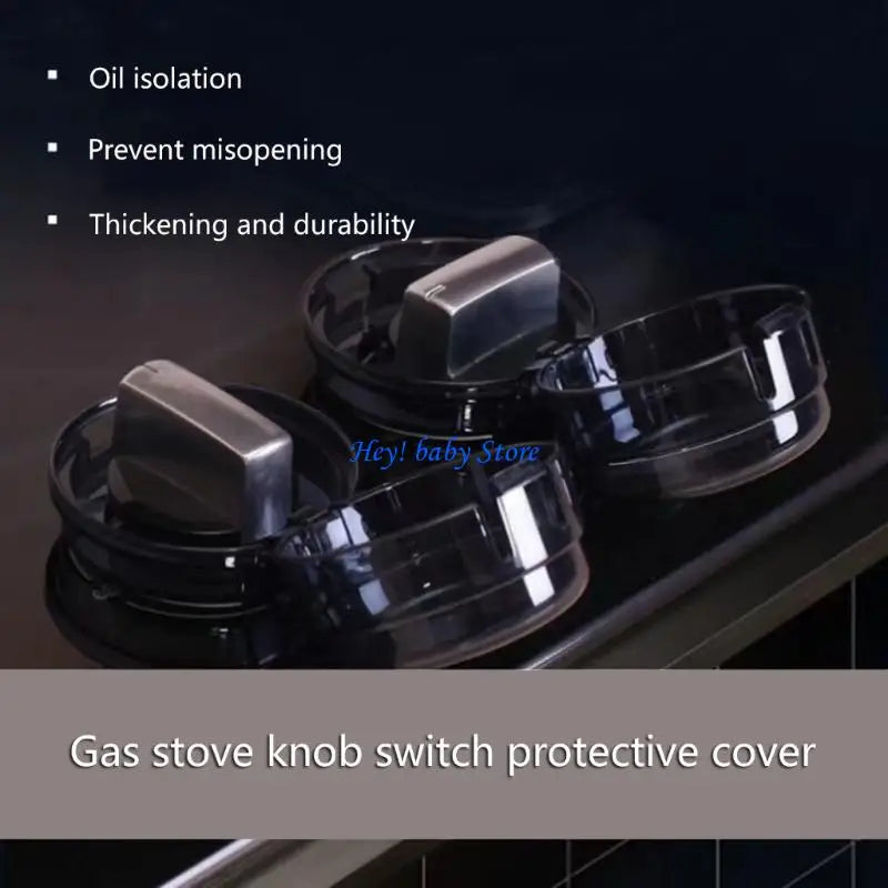 Child Safety Gas Stove Knob Cover Protector | Clear Plastic