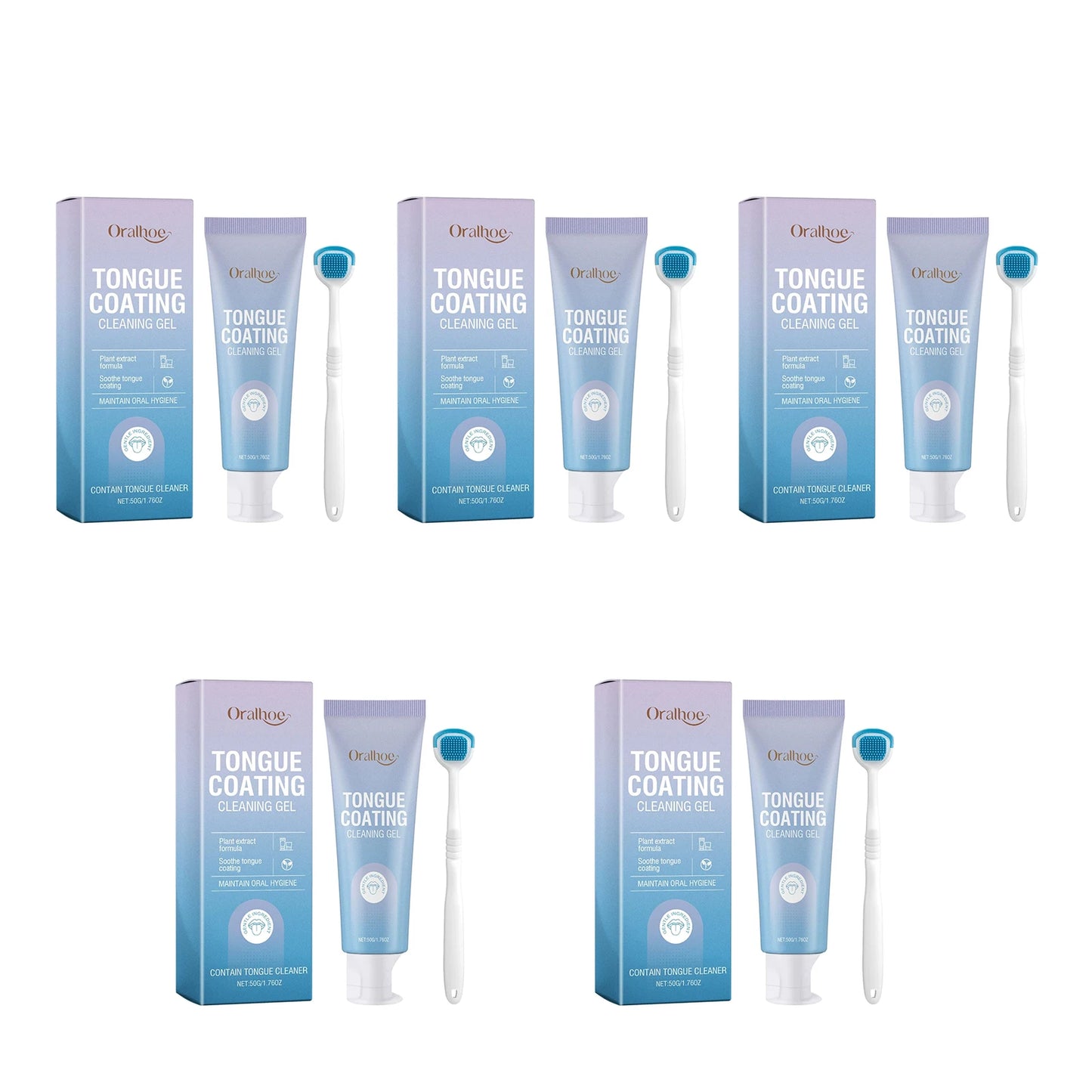 Tongue Cleaning Gel Set | Eliminate Bad Breath & Oral Bacteria