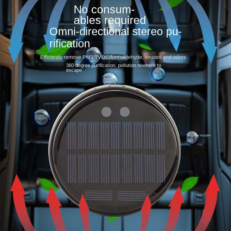 New Car Air Purifier Home Car Dual-Purpose Solar Anion Formaldehyde Odor Removal Disinfection Odor Cleaner Car Air Purifier Peaceful Pleasures Health and Wellness