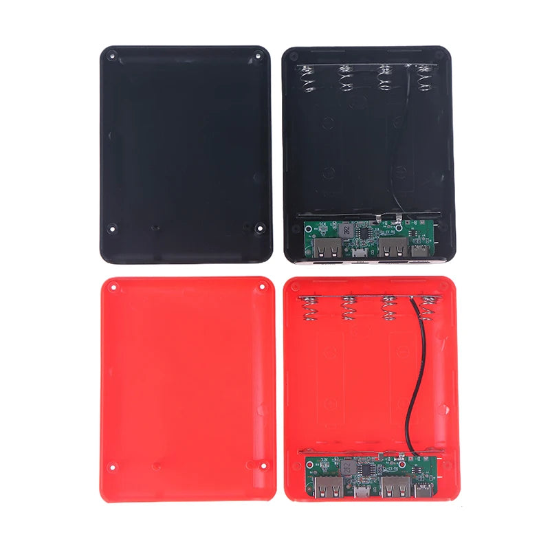 Input 5V/2.1A Detachable 4 Slots 18650 Battery Box Case DIY Power Set Material Mini Solderless Power Supply Housing Peaceful Pleasures Health and Wellness