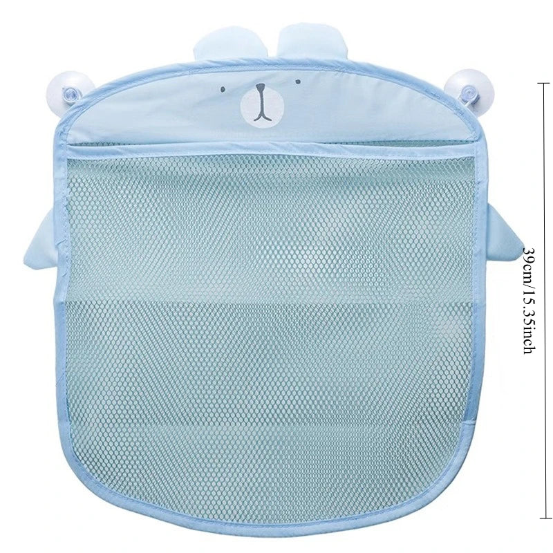 Bath Toy Organizer Mesh Net Bag – Quick Dry Bathroom Storage