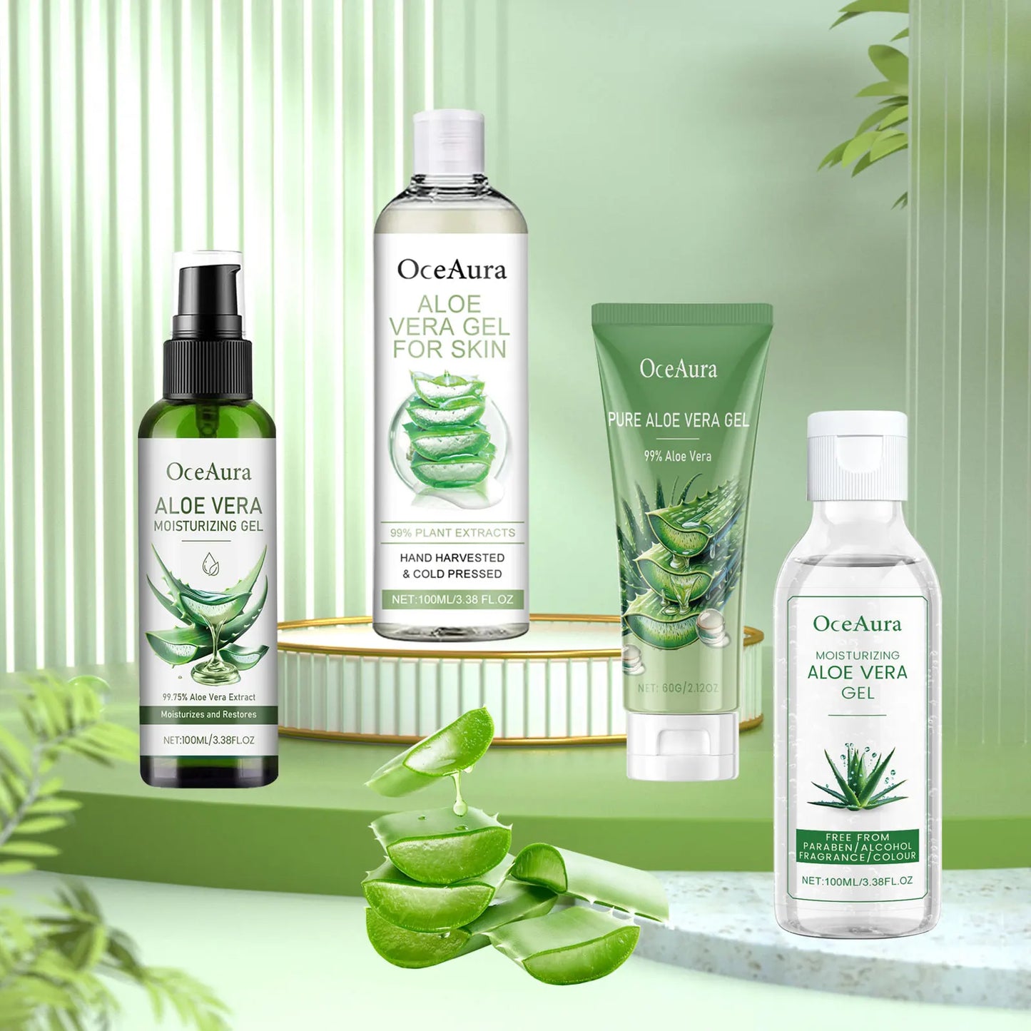 OceAura Aloe Vera Gel – Pore Shrinking, Oil Control & Acne Care