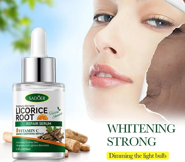 Licorice & Vitamin C Brightening Face Serum 30ml – Even Tone