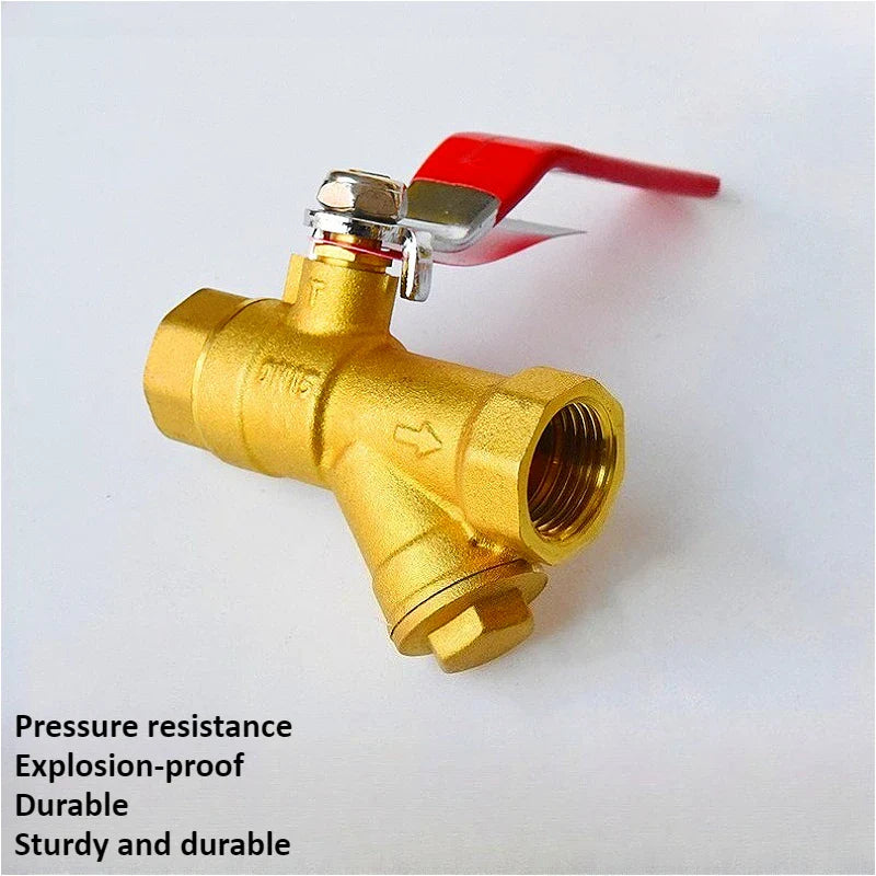Brass Y-Strainer Filter Valve with Handle – 1/2" 3/4" 1"