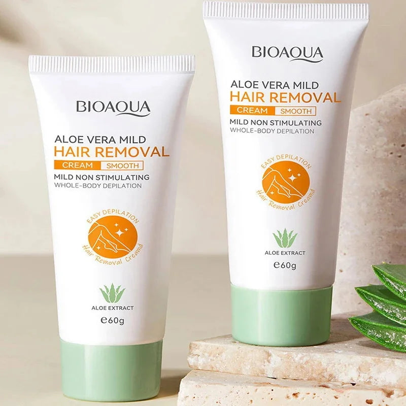 BIOAOUA Aloe Vera Hair Removal Cream – Body, Legs & Arms 60g