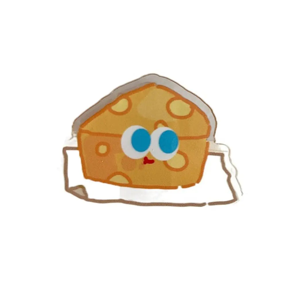 Office Supplies Bread Cute PP Clip Decorative Bookmark Cartoon Memo Clip Paperclip Acrylic Acrylic Paper Clip Desk Organizer Peaceful Pleasures Health and Wellness Cheese