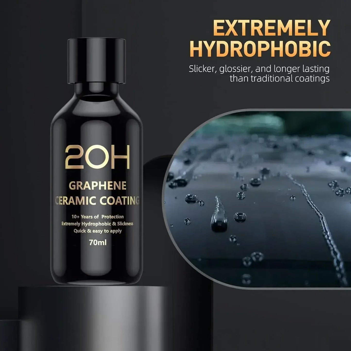 Graphene Ceramic Coating 20H/12H with Self Healing and UV Track Technology Car Detailing Professionals 10+ Years of Protection Peaceful Pleasures Health and Wellness
