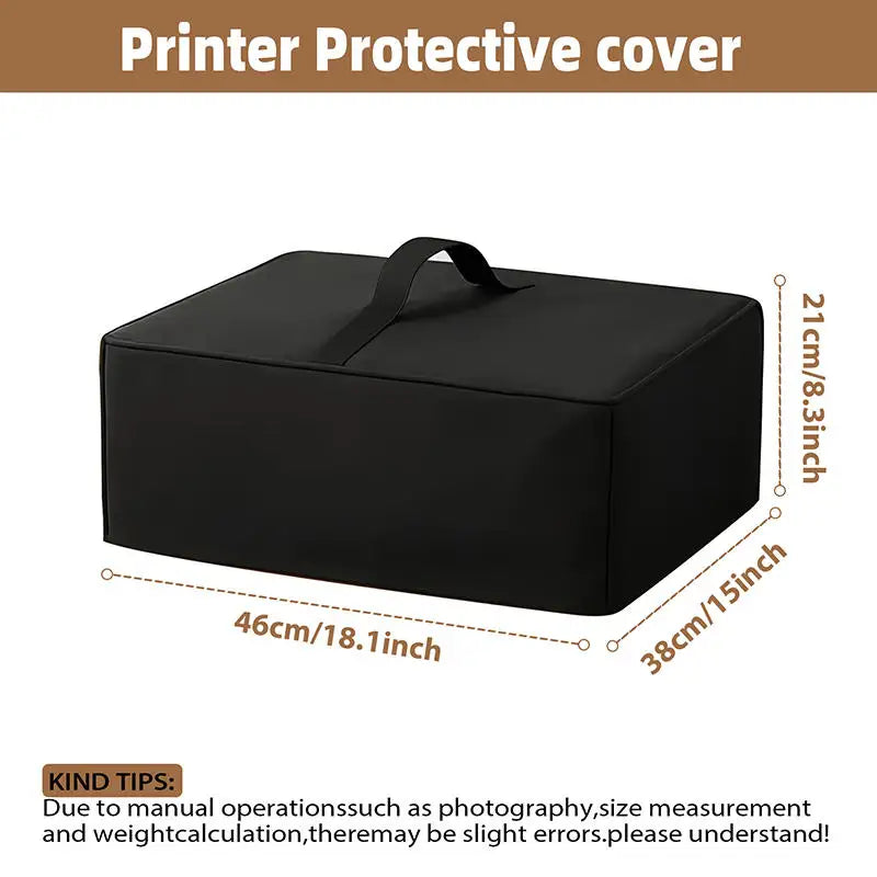 Waterproof Printer Dust Cover with Handle & Drawstring Protective Case for Office Printer & Engraving Machine Dustproof Covers Peaceful Pleasures Health and Wellness Black Medium