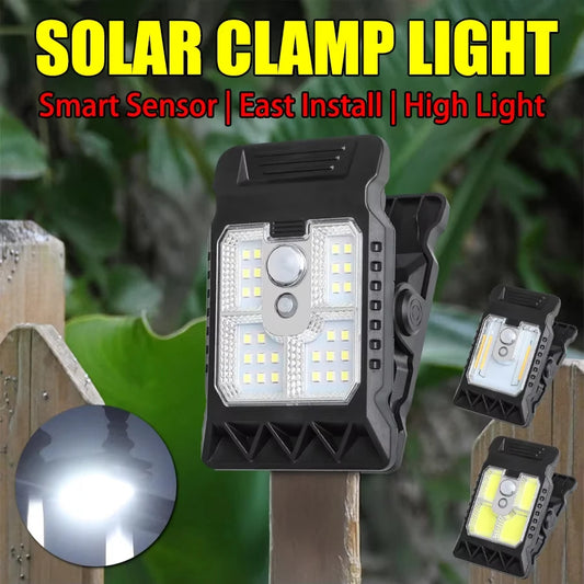 LED Solar Clip Light IP65 Waterproof Motion Sensor Outdoor Lamp Solar Outdoor Light Peaceful Pleasures Health and Wellness