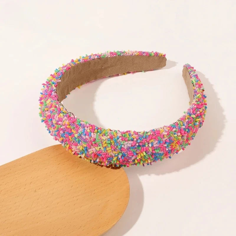 Sponge Padded Hairband Wide Headband Candy Headbands Adult Hair