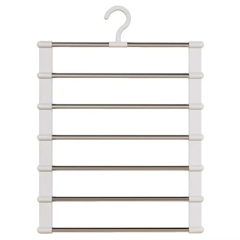 Multi-Layer Pants Hanger | Foldable Space-Saving Closet Rack Clothes Hanger Rack Peaceful Pleasures Health and Wellness