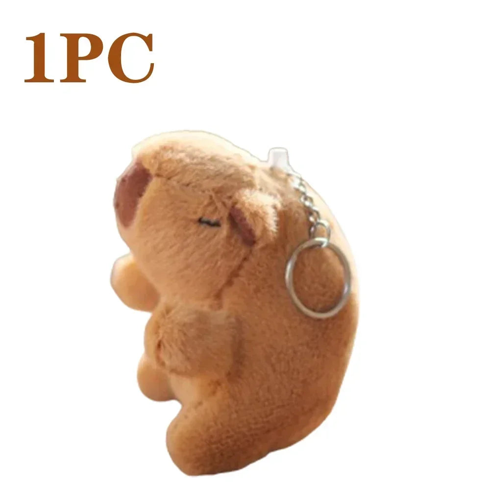 Cartoon Capybara Plush Keychain, Bag & Desk Pendant Ornament