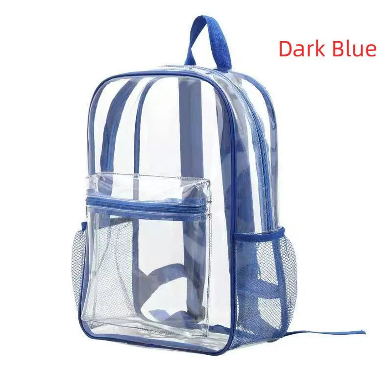 Clear PVC Stadium Backpack | Waterproof Dual Zipper 20–35L