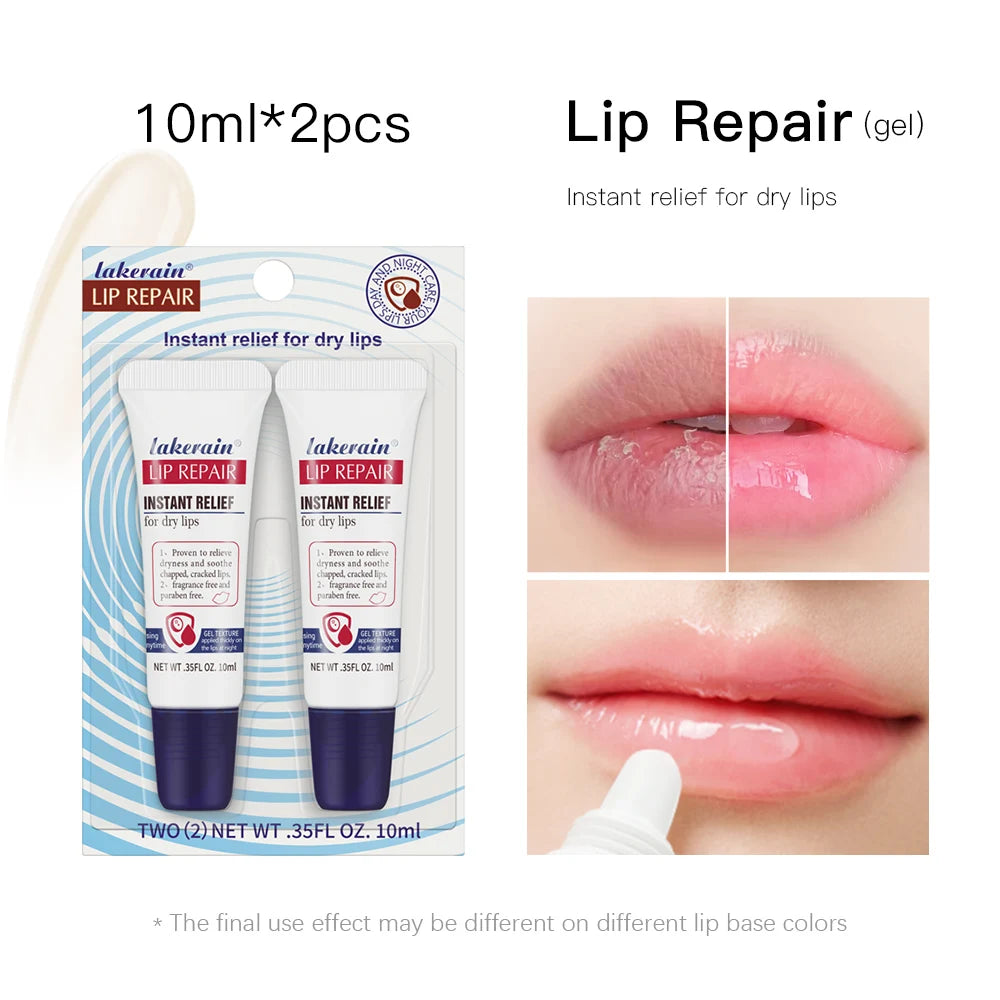 Lip Repair Balm Moisturizing Ointment Pack Of Two Instant Relief For Dry Lips Liquid Formula Reduces Chapping Lip balm lip oil Peaceful Pleasures Health and Wellness