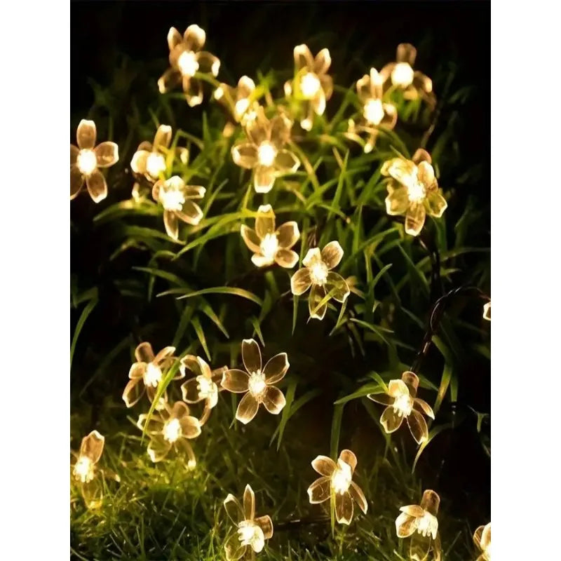 Solar Sakura String Lights 6.5M 30 LED Outdoor Waterproof