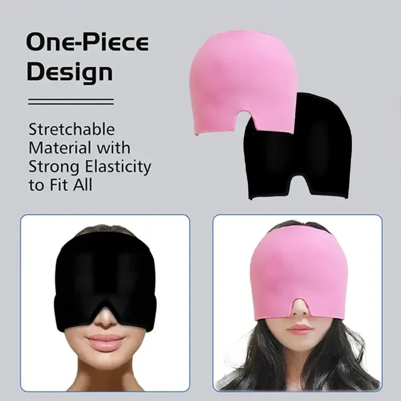 Gel Hot & Cold Head Wrap with Sleep Eye Mask | Dual Therapy