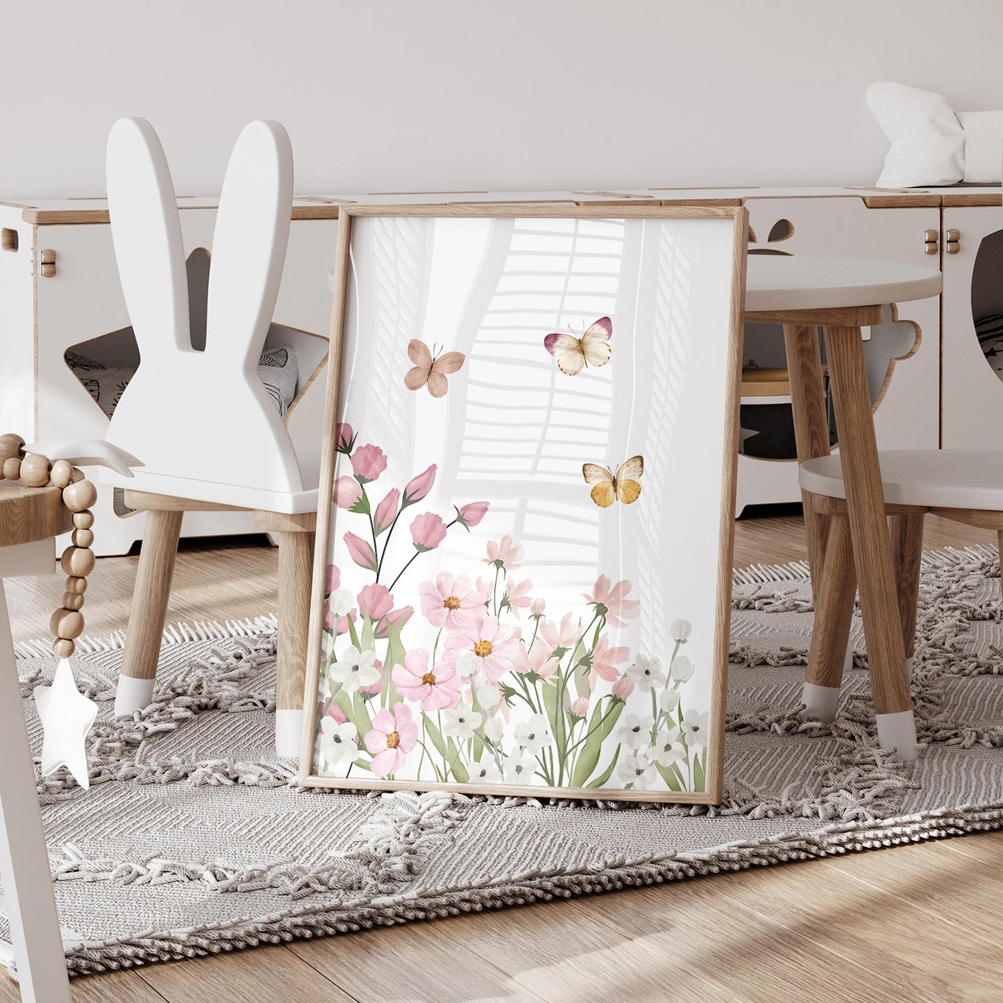 3-Piece Personalized Name Flower Butterfly Canvas Wall Art