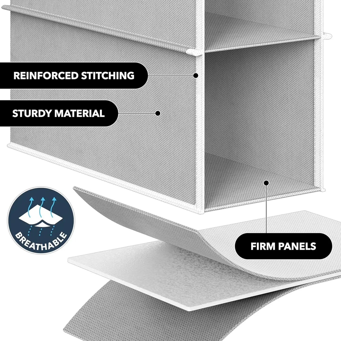 10-Tier Hanging Shoe Organizer for Closet, Grey - Maximize Space, Durable & Foldable Peaceful Pleasures Health and Wellness