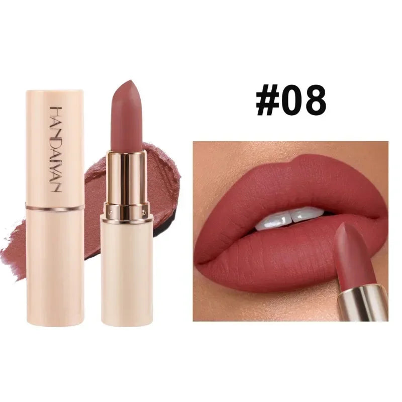 Handaiyan Velvet Matte Lipstick – 8 Shades, Waterproof