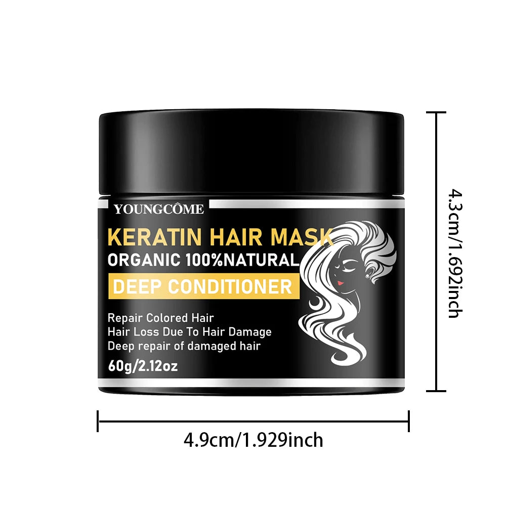YOUNGCOME Keratin Hair Mask – Repair, Smooth & Frizz Control