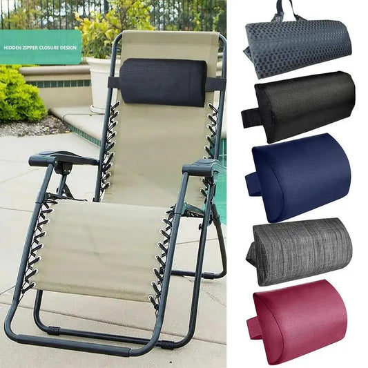 Ledge Lounger Pillow Pool Lounge Chair Pillows with Strap Universal Removable Camp Terrace Lounge Chair Lunch Break Rest Pillow Peaceful Pleasures Health and Wellness