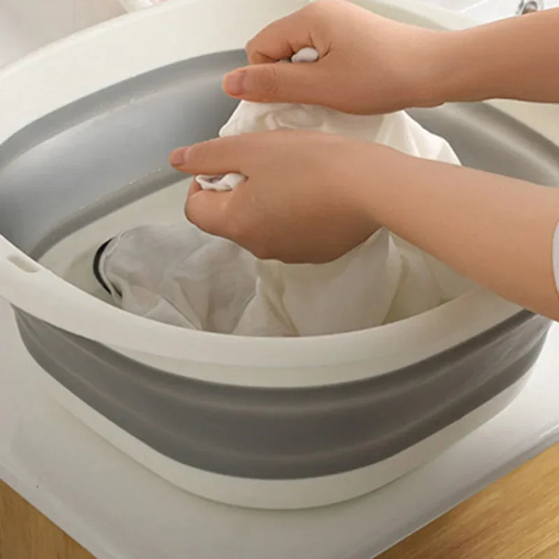 Plastic Folding Wash Basin, Portable Laundry Tub for Home, Bathroom, Kitchen, Adult & Baby Bath Basin, Travel Wash Basket Peaceful Pleasures Health and Wellness