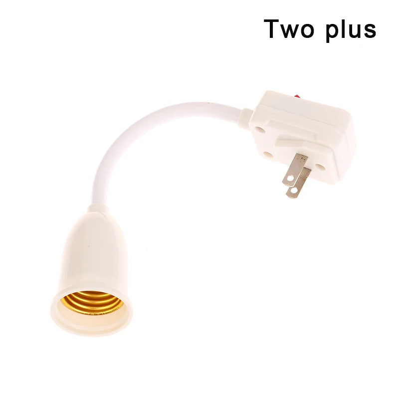 High Quality Household E27 Lamp Base Flexible Bend Wall Light Socket Adapter Plug Switch Lamp Bulb Extension Holder Peaceful Pleasures Health and Wellness