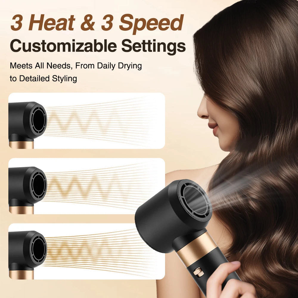 6 in 1 Hot Air Styler Curling Straightening Negative Ion One Step Hair Dryer Blow Dry Brush Set Volumizing for Salon Results Peaceful Pleasures Health and Wellness