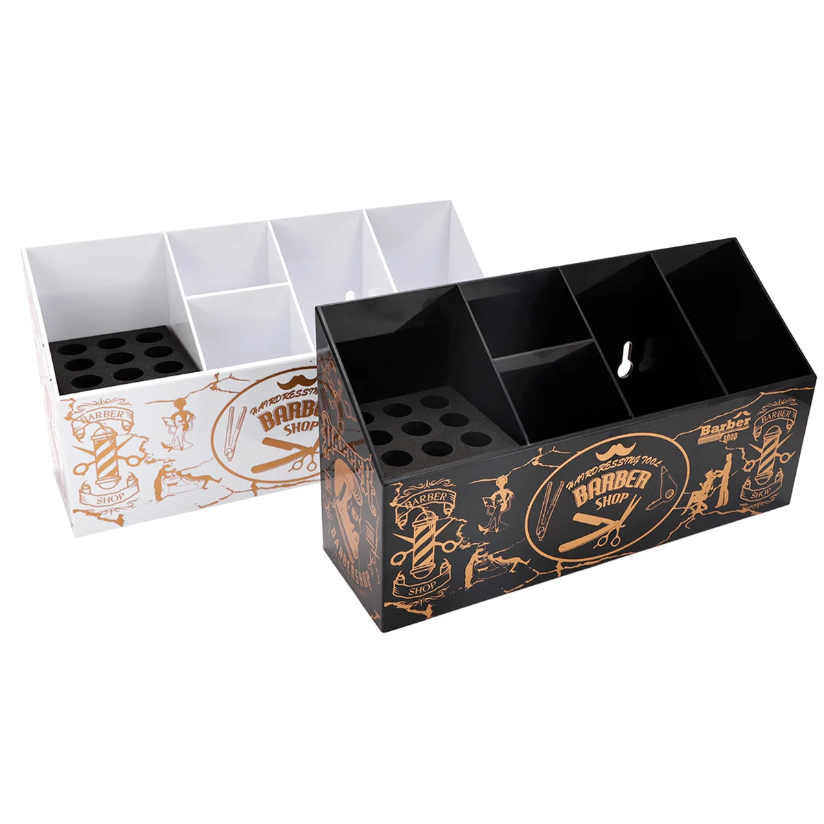 Hair Scissors Combs Clips Holder Large Capacity Rack Organizer Barbershop Hairdressing Tools Storage Box Salon Tools Accessories Peaceful Pleasures Health and Wellness