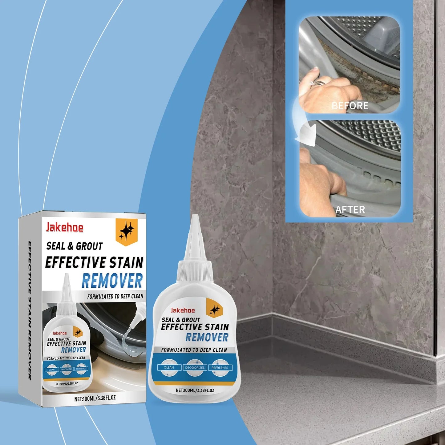 Jakehoe Stain Removal Gel – Sealing Ring & Grout Cleaner