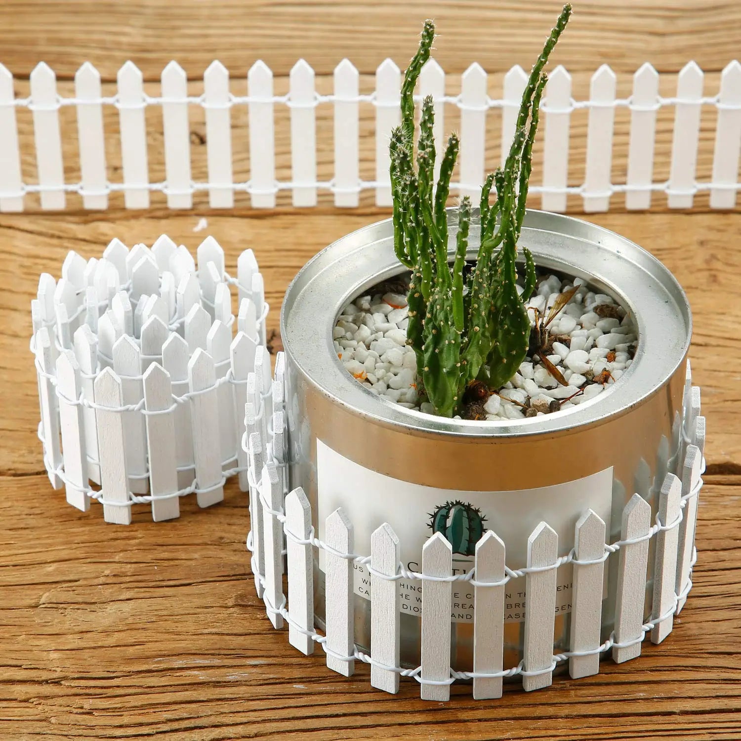 1pcs Mini Wooden Fence for Fairy Gardens and Flower Pot Embellishments - Durable Home & Garden Decor, Perfect for Christmas Peaceful Pleasures Health and Wellness