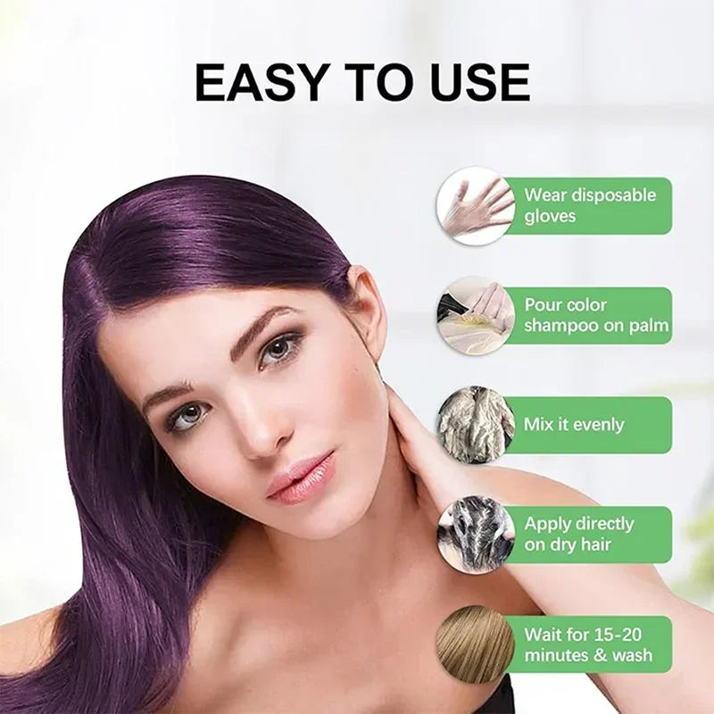 Hair Dye Shampoo – 5 Colors | Moisturizing & Repairing Color Shampoo for Men & Women Peaceful Pleasures Health and Wellness