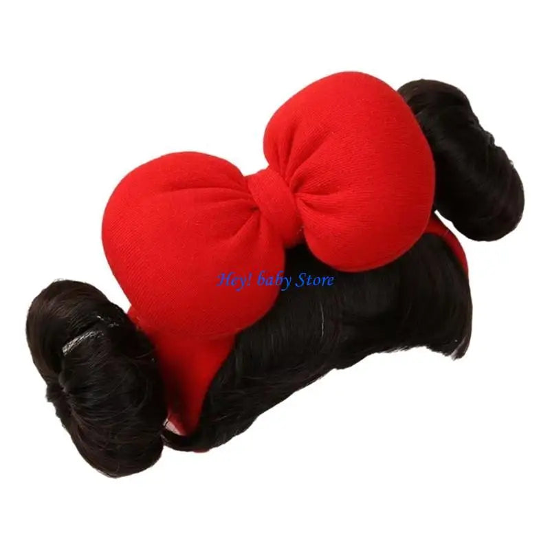 Baby Girl Bowknot Fringe Headband | Soft & Stretchy, Ages 3–12M