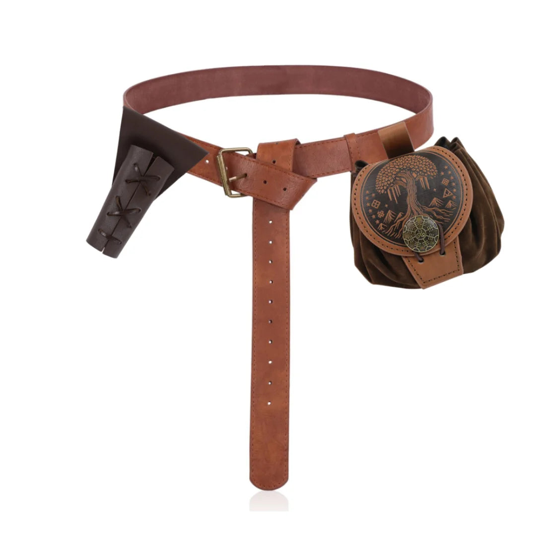 Medievalcosplayleather Belt Copper Coin Waist Bag Renaissance Dress