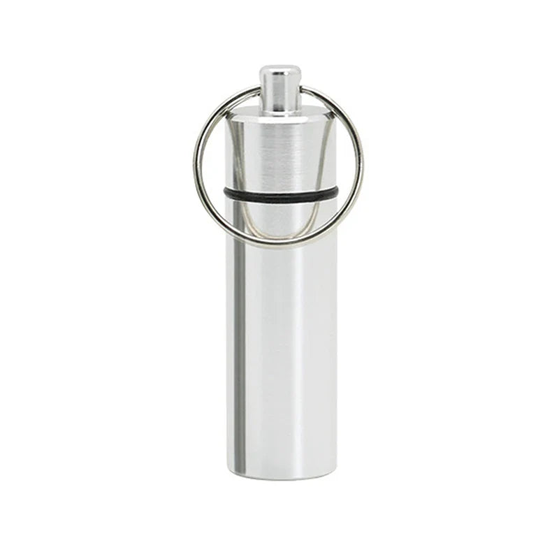 EDC Waterproof Capsule Keychain Case – Aluminum Pill & Gear Pod
