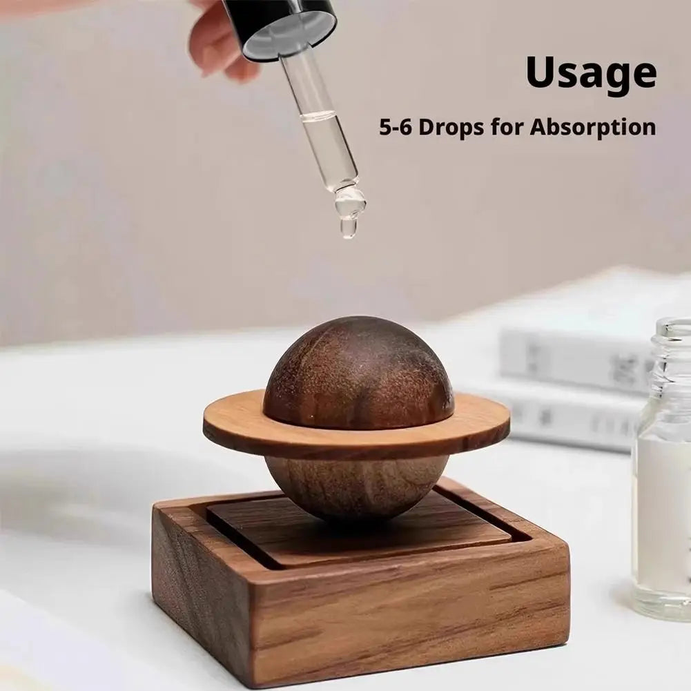 Planet Wood Essential Oil Diffuser – Walnut & Beech Decor Gift
