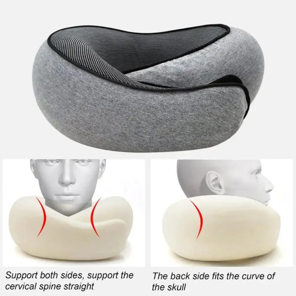 Memory Foam U-Shape Travel Neck Pillow | Portable & Adjustable