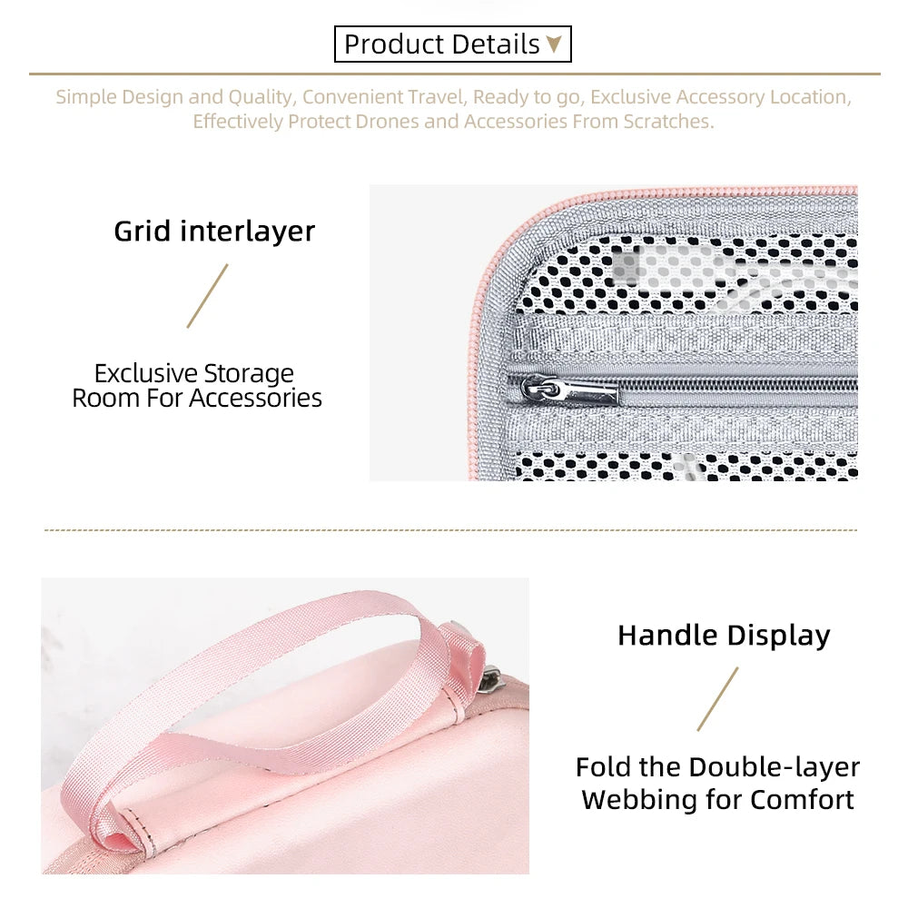 Double‑Layer Webbing Handle For DJI Osmo Pocket 4 Hard Case Shockproof Portable PU Travel Carrying Bag For Gimbal Set Accessory Peaceful Pleasures Health and Wellness