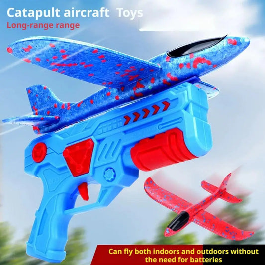 Kids Foam Catapult Airplane Launcher Toy | Outdoor Play Gift Foam Airplane Launcher Peaceful Pleasures Health and Wellness