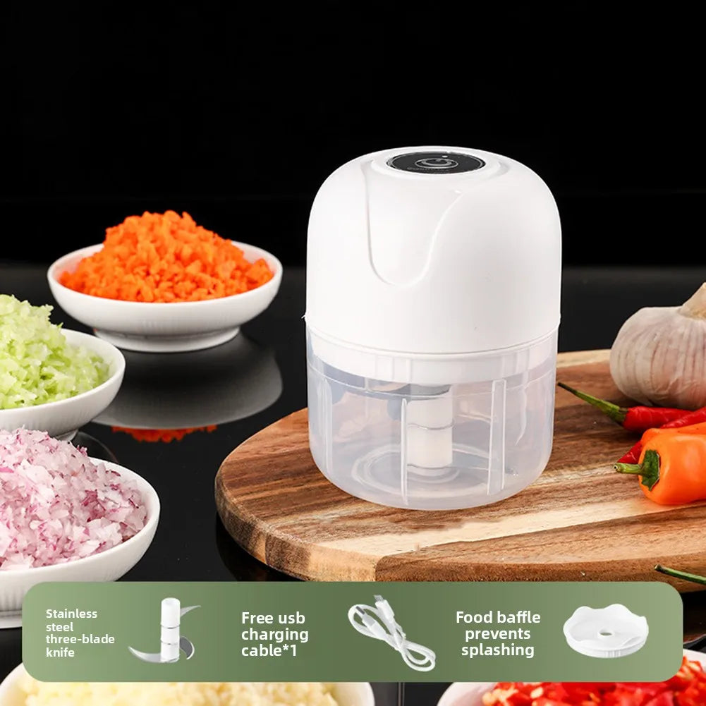 Electric Garlic Press And Ginger Masher One-Touch Operation For Effortless Chopping Space-Saving Countertop Organization Peaceful Pleasures Health and Wellness