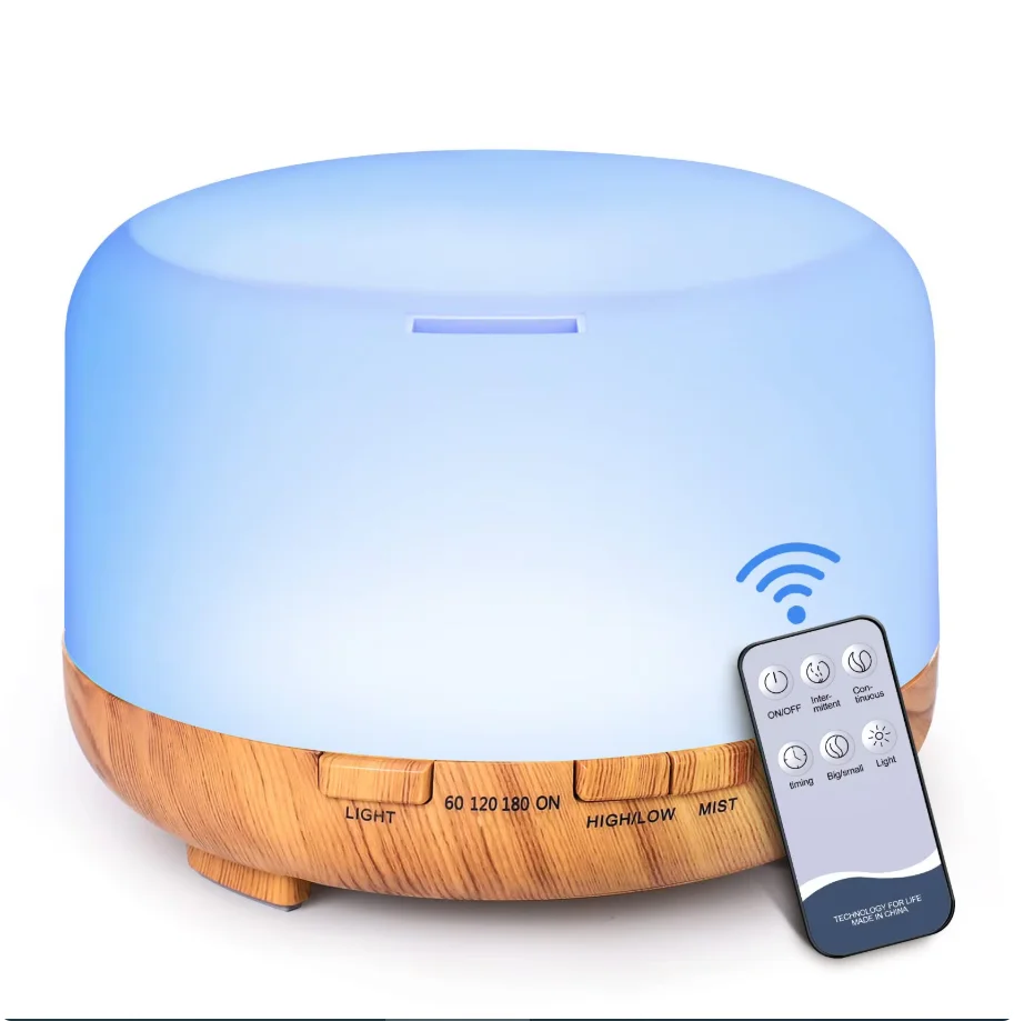 500ml USB Wood Grain Aroma Diffuser & Mini Humidifier