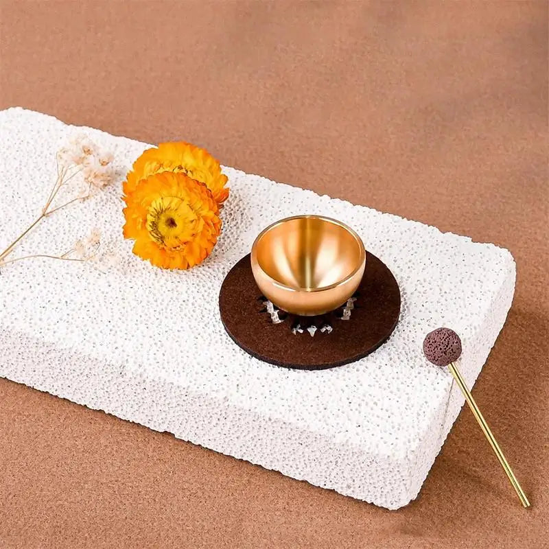 Mini Singing Bowl Set 1pc Sound Bowl for Yoga Meditation Rich Tone Handmade for Relaxing Moments Peaceful Pleasures Health and Wellness