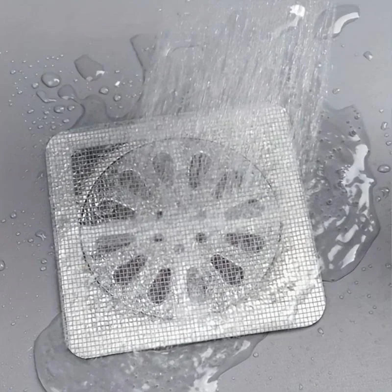 10-Pack Disposable Shower Drain Hair Catcher Mesh Covers