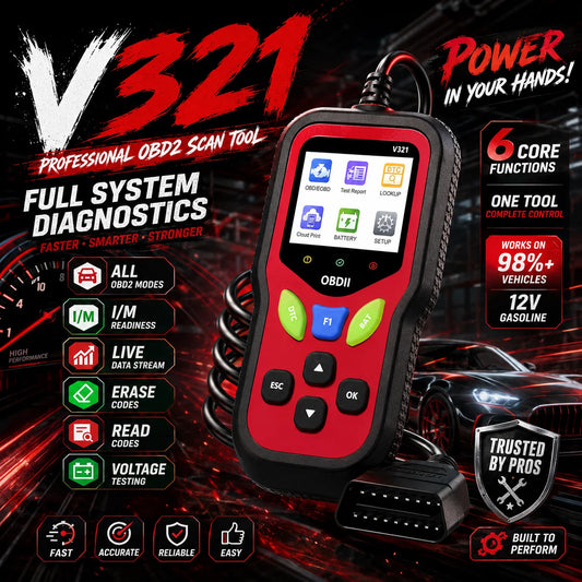 V321 OBD2 Car Diagnostic Tool – Code Reader & Engine Scanner